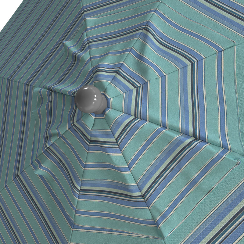 Parasol de marché 90 po Nashali, Sunbrella® Dolce à rayures oasis