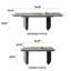Ensemble de table de salle à manger 9 pièces avec table de salle à manger extensible en fritté de 94,5 po avec 8 chaises en tissu-120842705-120842700-120842704
