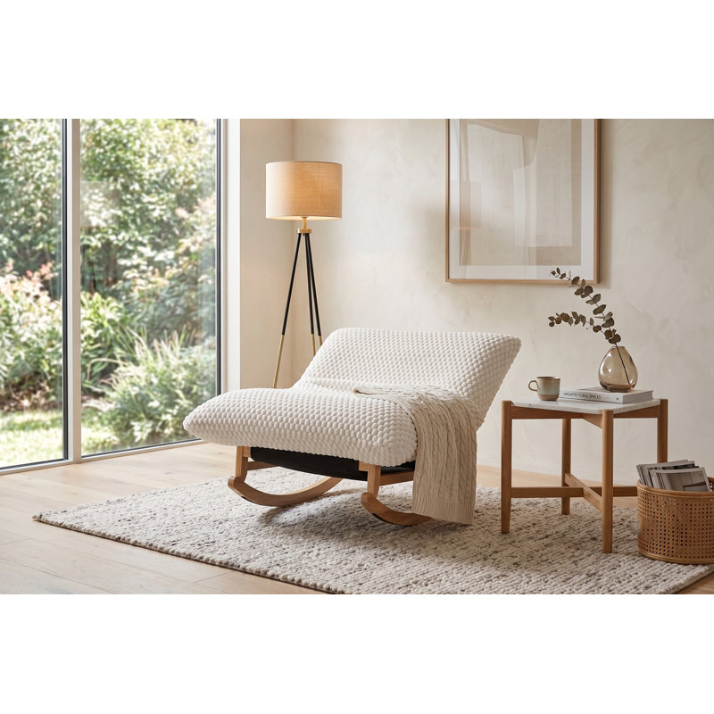 Fauteuil inclinable berçant en bois Luxury, White
