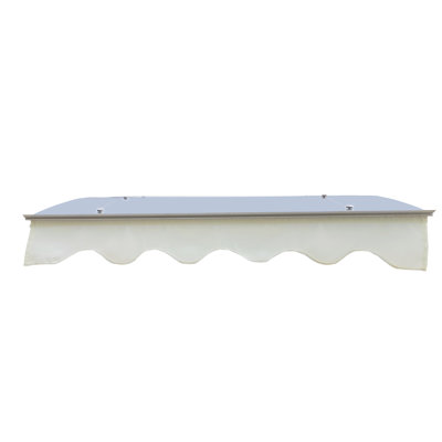Auvent de porte de 47 po de largeur x 34 po de profondeur, alliage de polycarbonate solide et d'aluminium, résistance à la chaleur de -40 à 248 po, cantonnière, cantonnière durable 47 x 34 po. Polycarbonate de qualité, supports, stable