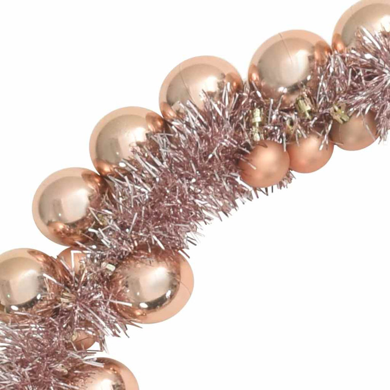 vidaXL Christmas Ball Garland 186 cm Polystyrene, Rose Gold