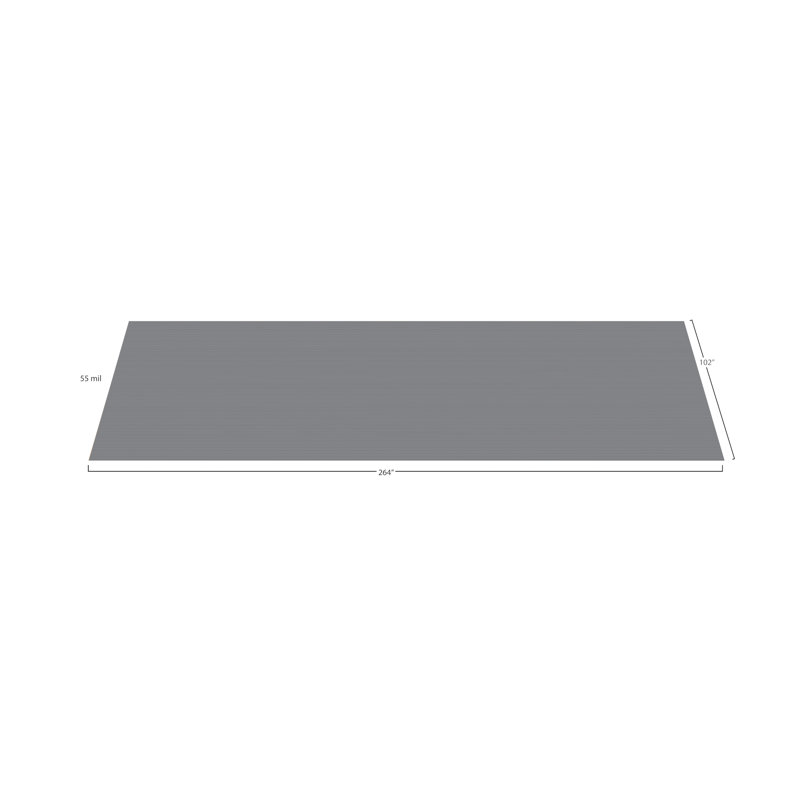 Rouleau de plancher de garage nervuré, Gris ardoise, L 264 po x l 102 po