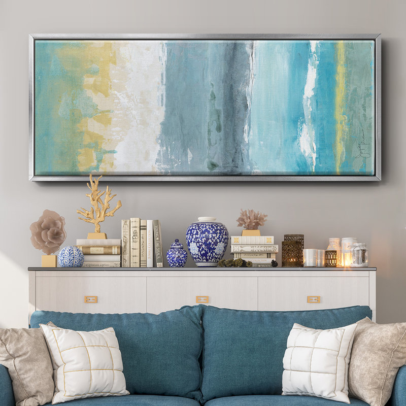 Beach Walk I- Framed Canvas