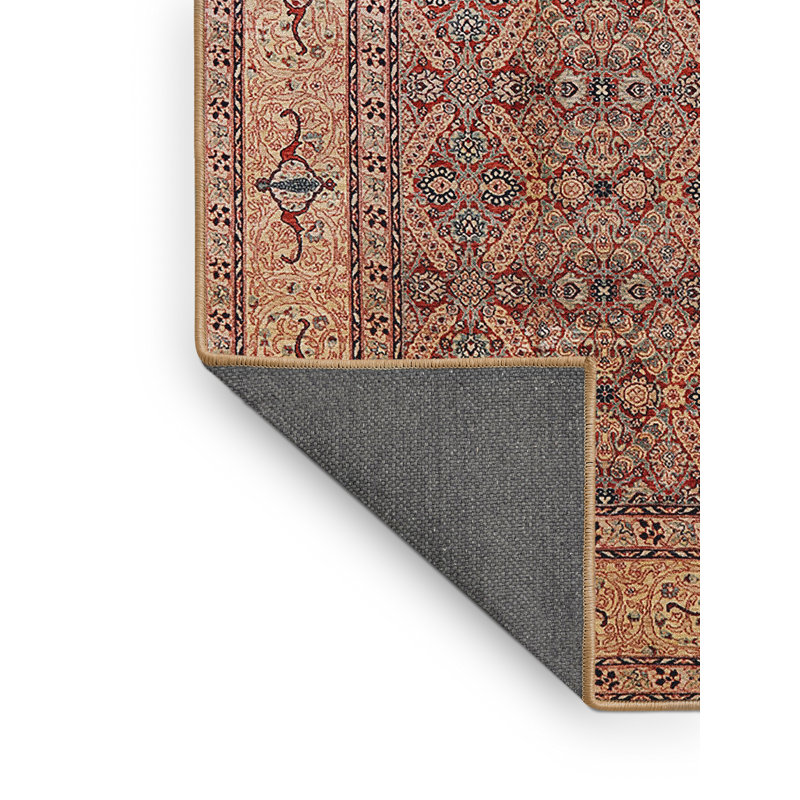 Tapis oriental brun / rouge Styrman, Rectangle 5 pi x 8 pi