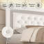 Bed Frame with Adjustable Headboard and Diamond Button Upholstered Tufted Beds-1742188693-1742188692