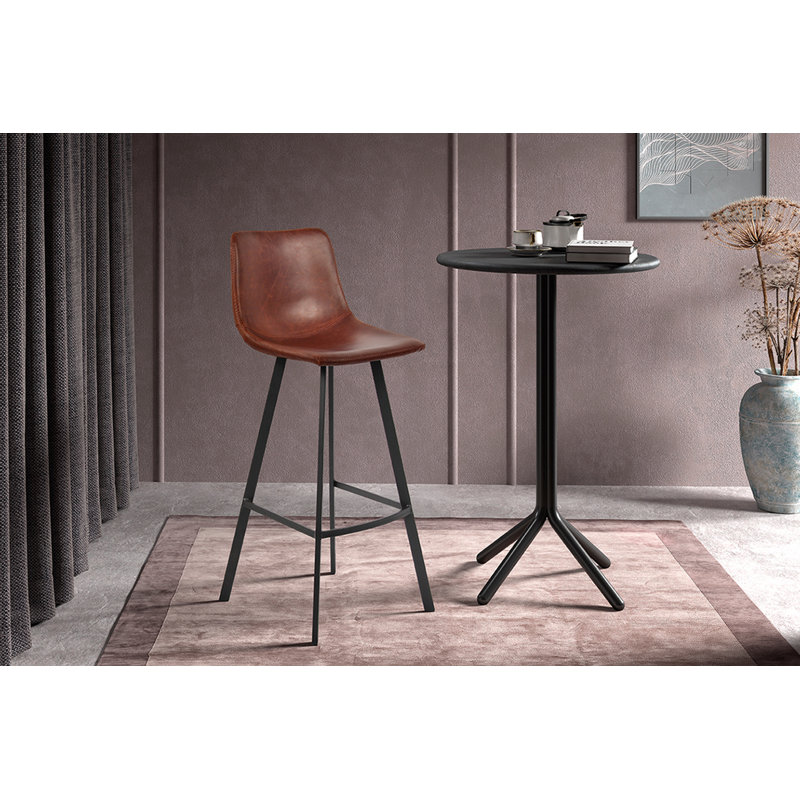 Ozan Stool, 78cm H x 49cm W x 35cm D, Brown