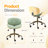 PU Curved Office Chair With Antique Bronze Base-2048463797