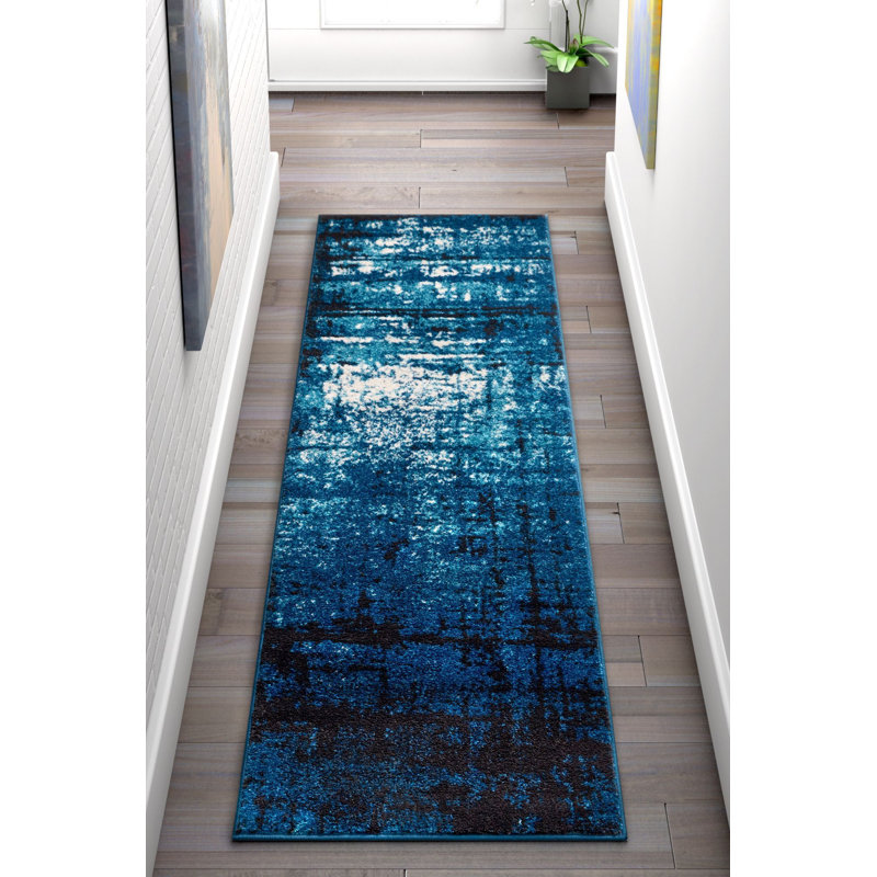 Sydney Vintage Abstract Synthetic Area Rug, Runner 67 x 220cm