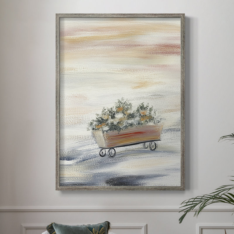 Christmas Holiday Art CCXLI Framed Print - Solid Wood, 11" H x 9" W