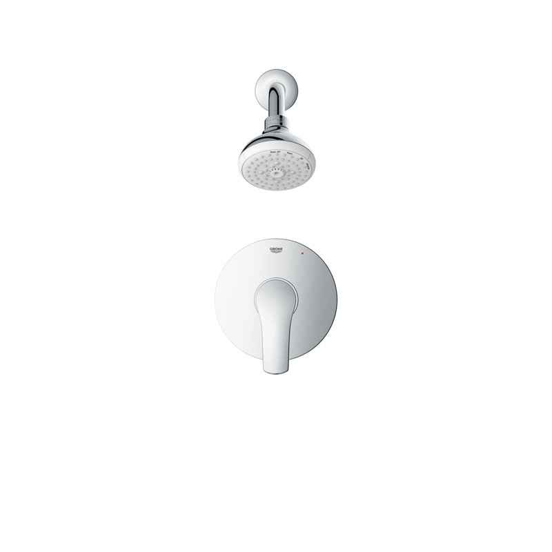 Eurosmart® Shower Faucet with Rough-in Valve, StarLight Chrome