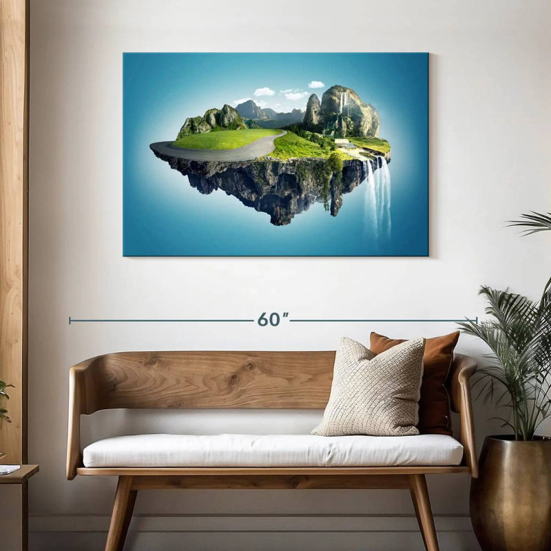 Floating Stone Island, 30" H x 45" W