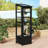 Mini Wood Greenhouse with Adjustable Shelves, Movable Storage Box and Openable Roof-114510574