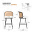 Tabouret rembourré Cane-107262890-107262891-124553567