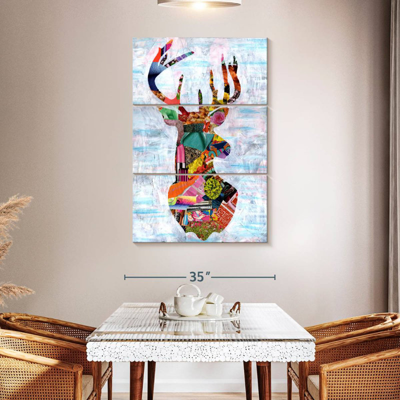 Brampt Abstract Deer, 50" H x 32" W