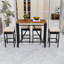 Ensemble de bar d'extérieur 5 pièces en bois d'acacia avec table pliable et 4 tabourets rembourrés pour patio ou jardin-1630289929