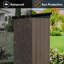 Abri de jardin en métal 5 pi x 4 pi brun + noir