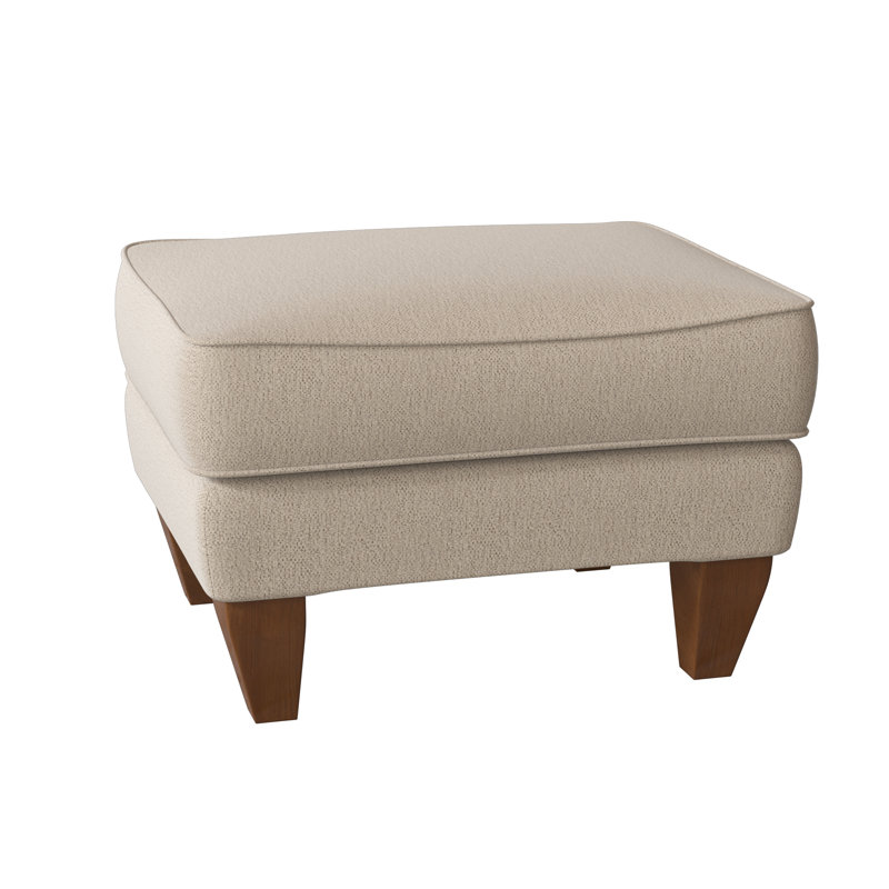 Artisan Ottoman, Index 41 Taupe Performance Twill, Pecan
