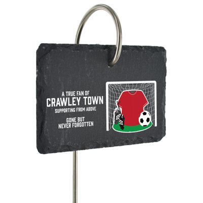 Borchert Crawley Town Fan Football Slate Grave Marker Memorial Plaque