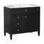Meuble-lavabo de 36 po avec lavabo supérieur, meuble-lavabo moderne avec 2 tiroirs et tiroir escamotable, meuble-lavabo simple