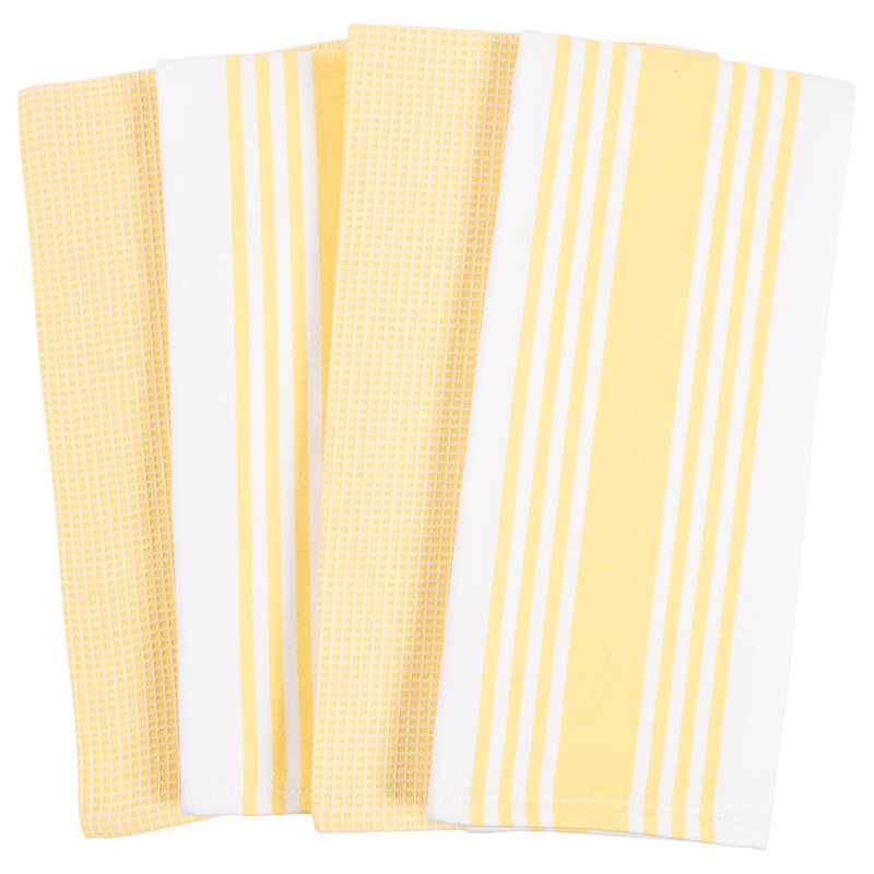 Ensemble de linge de maison 4 pièces, Jaune
