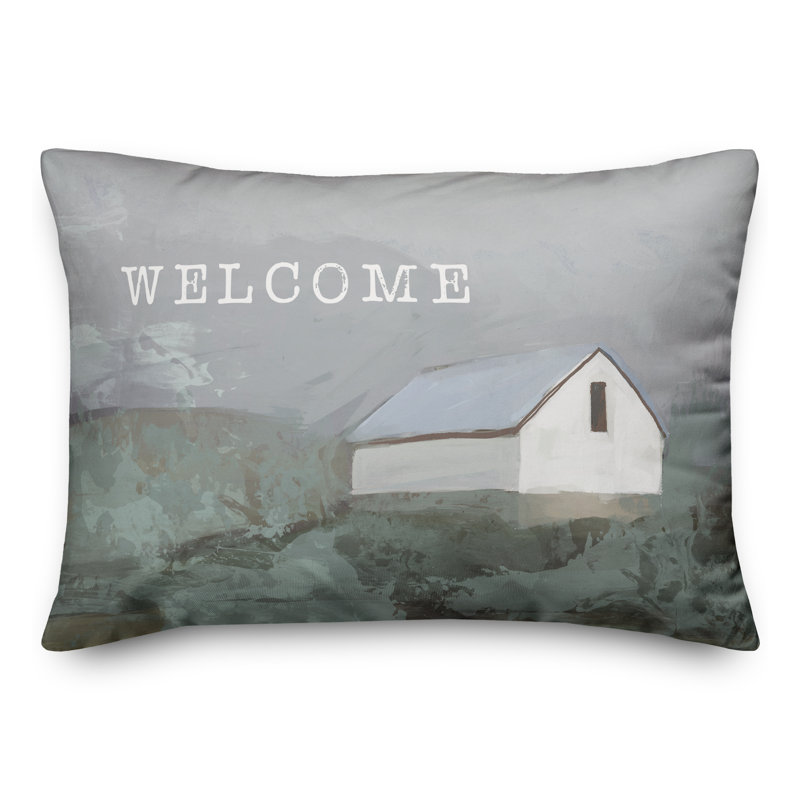  Welcome Barn in Fog Rectangular Pillow Cover & Insert