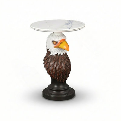 Eagle Head Accent Table Animal Statue End Tables Livingroom