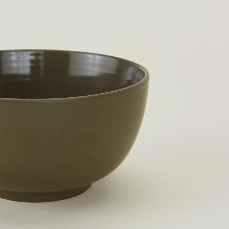 Essential Stoneware Cereal Bowl, Olive
