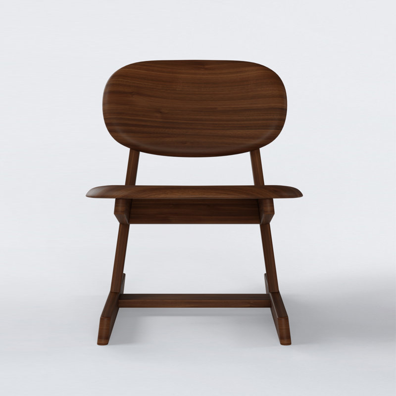 KufenKarl Outdoor Lounge Chair, Walnut Dark Stain