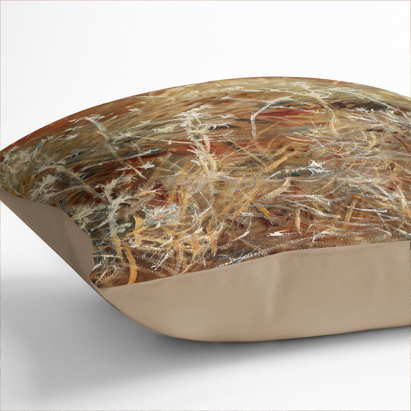 Thistles Scatter Cushion with Filling, 55cm H x 55cm W x 20cm D, Stone