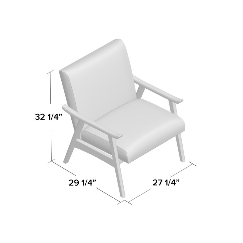 Albury Upholstered Accent Chair, Linen 100% Polyester, Natural