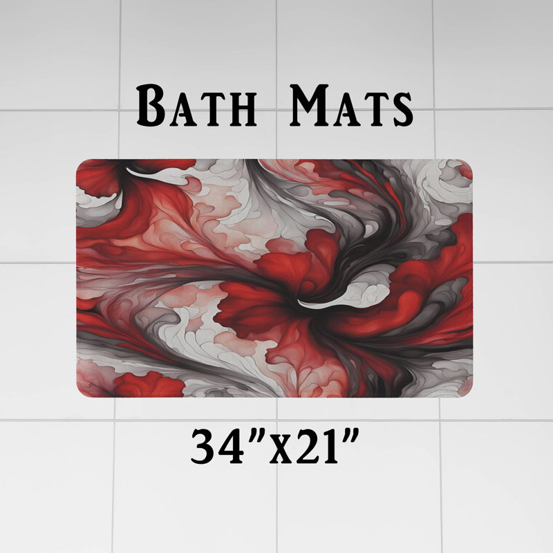 Rideau de douche abstrait, H 72 po x l 70 po