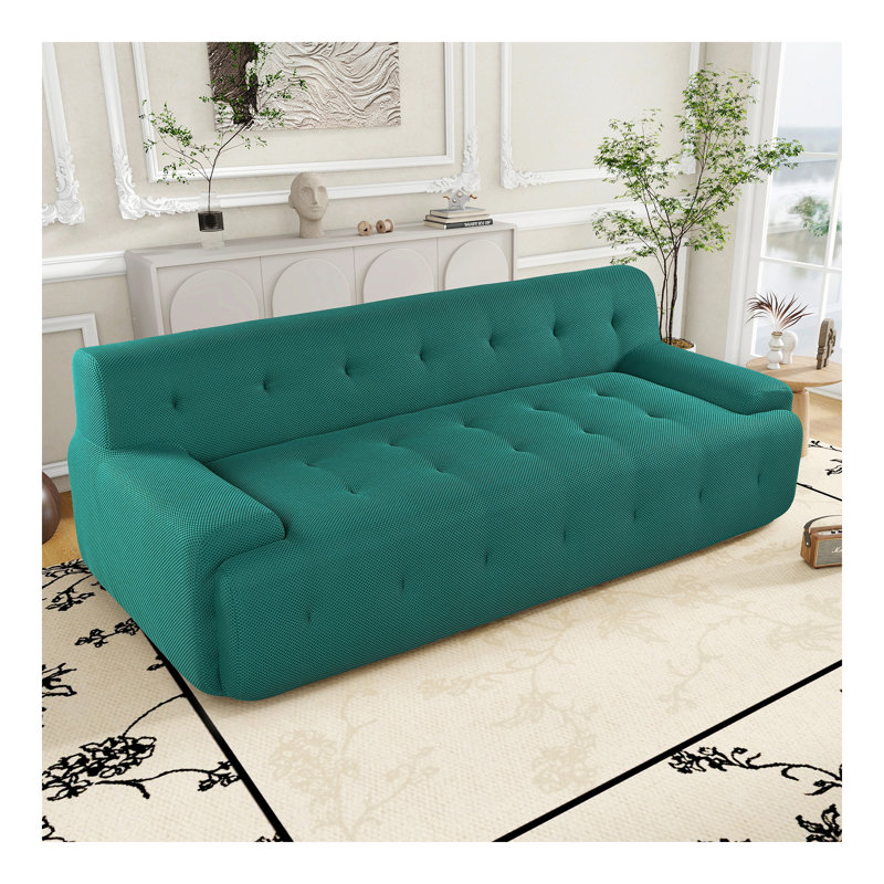 Canapé rembourré, canapé modulaire à 3 places pour salon, chambre à coucher et appartement, Vert