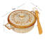 9 Inches Stoneware Brie Baker with Bamboo Canapé Spreader Knife and Reactive Glaze Design-98591414