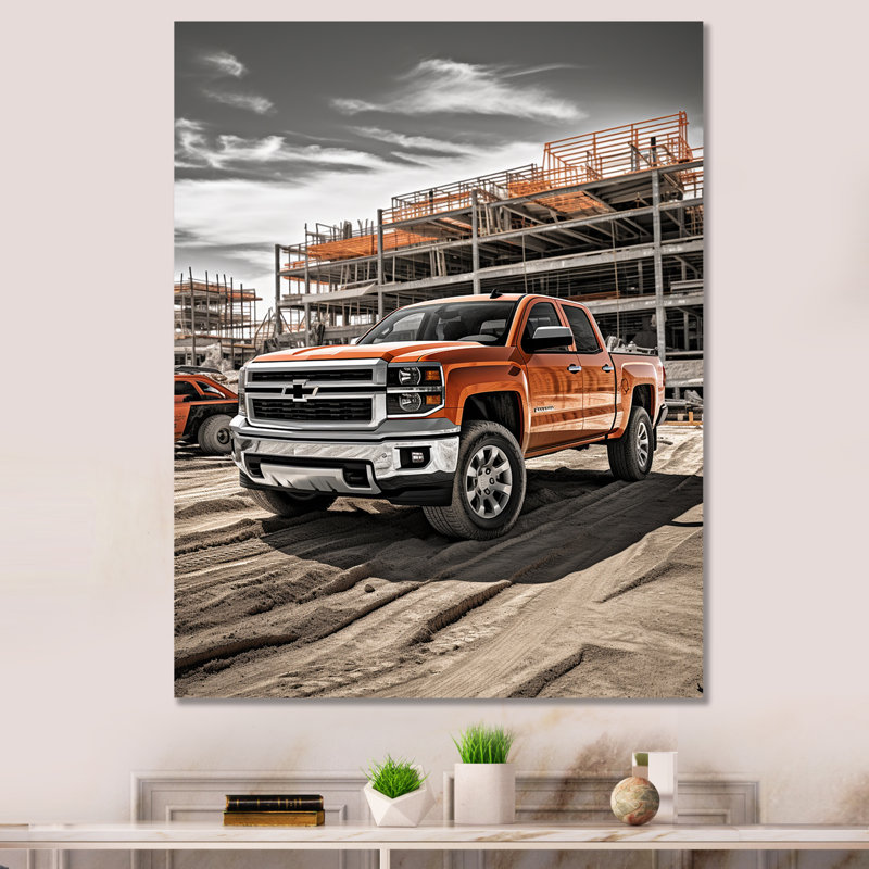 «Tybrook Pickup Truck Construction Chronicles II», reproduction, H 20 po x l 12 po x P 1 po, Toile tendue