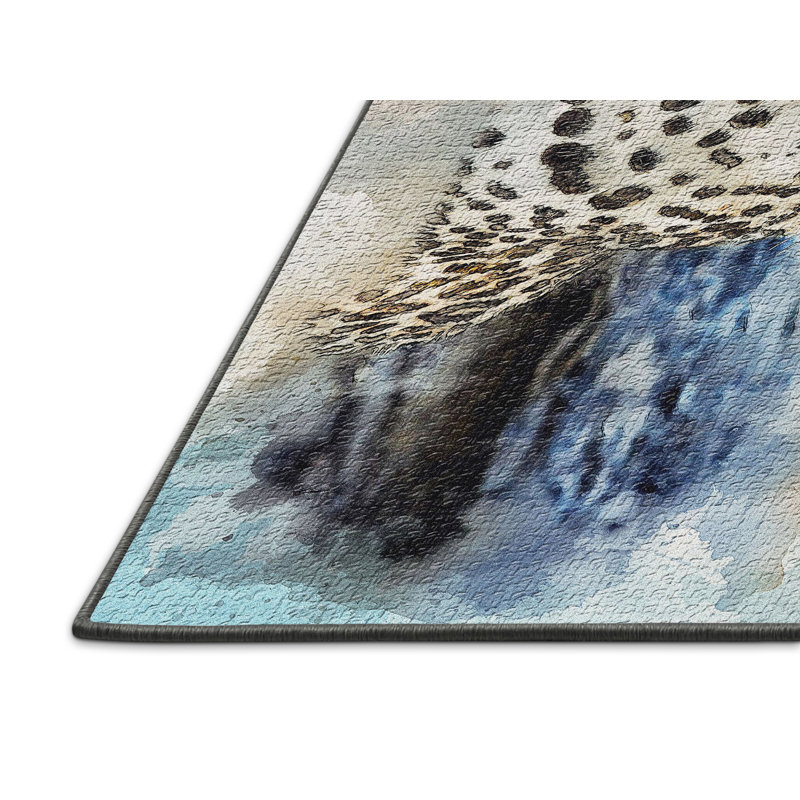 Tapis de la zone orange leopard, Rectangle 3 pi x 5 pi