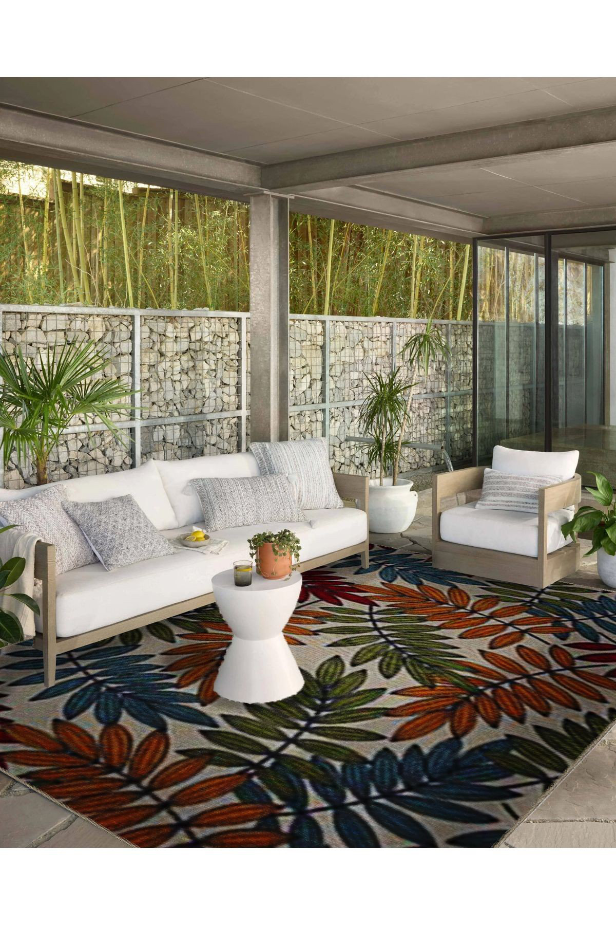 Plant Rug Hokku Designs Multi Color Plant Leaves Pattern Creative Modern ...