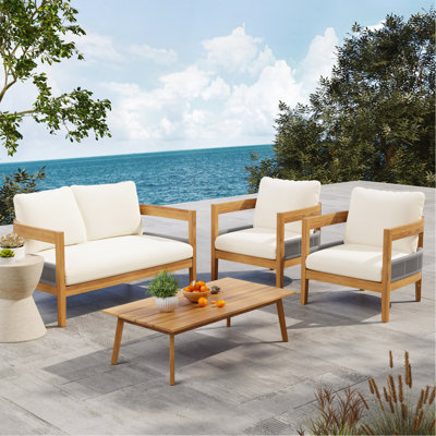 Outdoor 4-Piece Chat Set, Beige