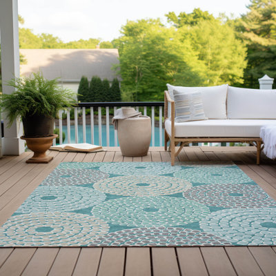 Malek Indoor/Outdoor Area Rug with Non-Slip Backing