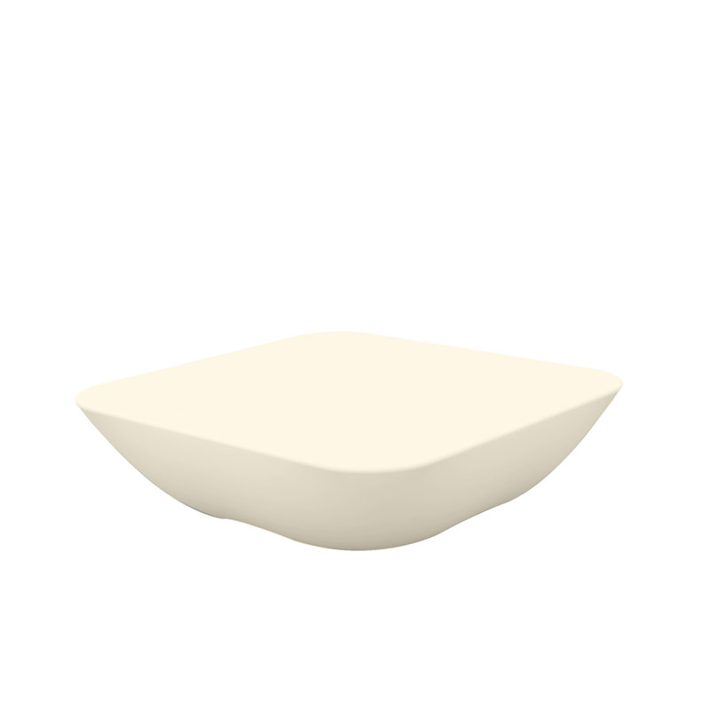 Pillow Plastic Coffee Table, Ecru