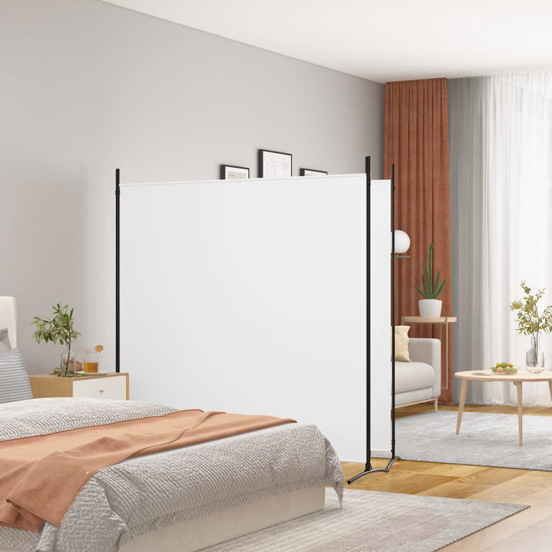 Cloison pliante H 70,9 po Rekesha, Blanc, 2, H 70,9 po x l 137 po