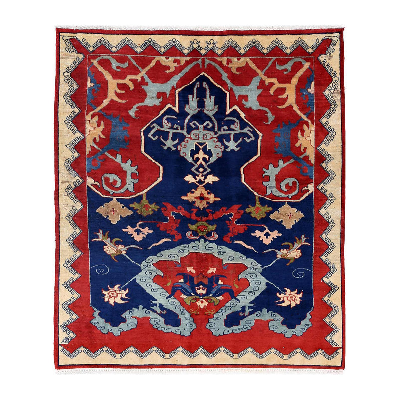 Persian Hand knotted Antique Isfahan 3'4"X 4'1"