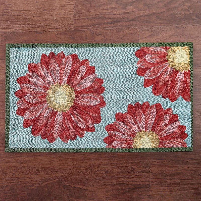 Tapis d'extérieur rectangulaire Daises