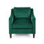 Fauteuil club en velours vert