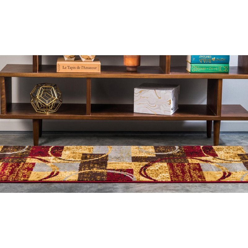 Abstract Indoor Rug, Rectangle 2'2" x 4'