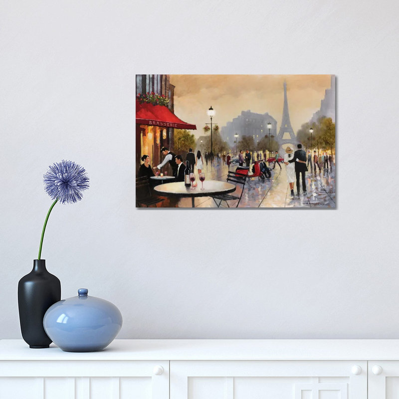 Paris Stroll by E.A. Orme - Painting on Canvas, Wrapped Canvas, 30.48 cm H x 45.72 cm W