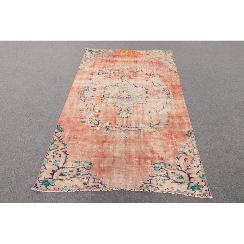 Tapis rouge turc rétro de style bohémien pour la décoration intérieure 9746
