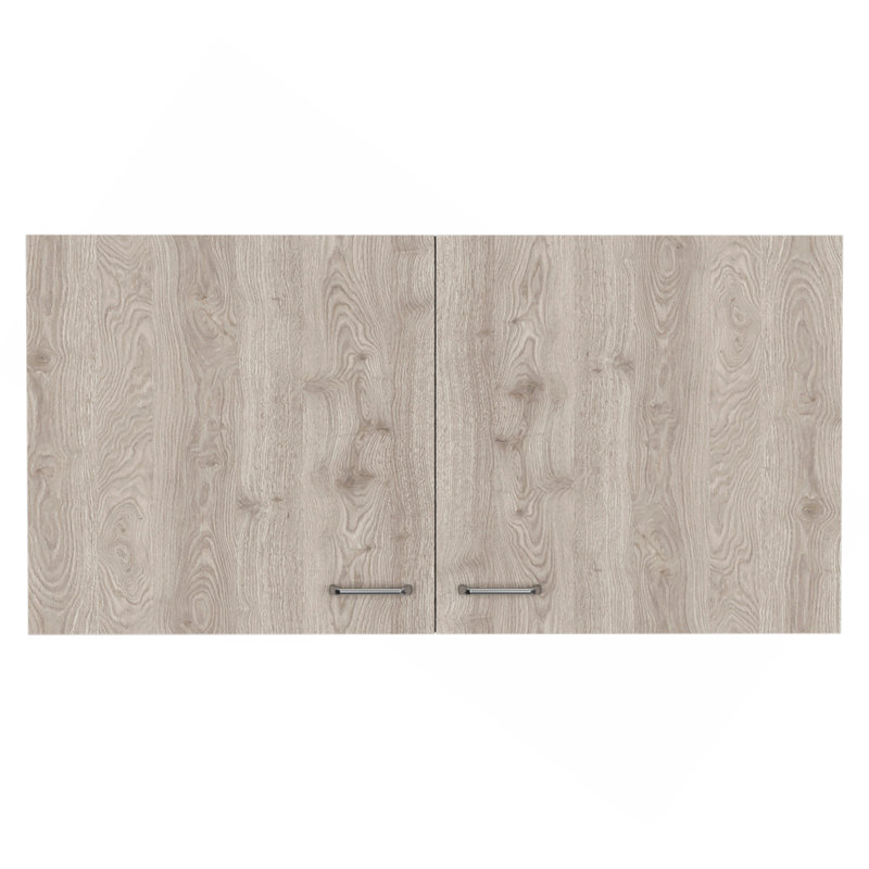 Armoire murale Oklahoma, deux portes, Blanc / Gris