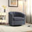 29.5'' Wide Modern Wide Soft Linen Upholstered Tufted Arm Accent Chair with Swivel-474794074