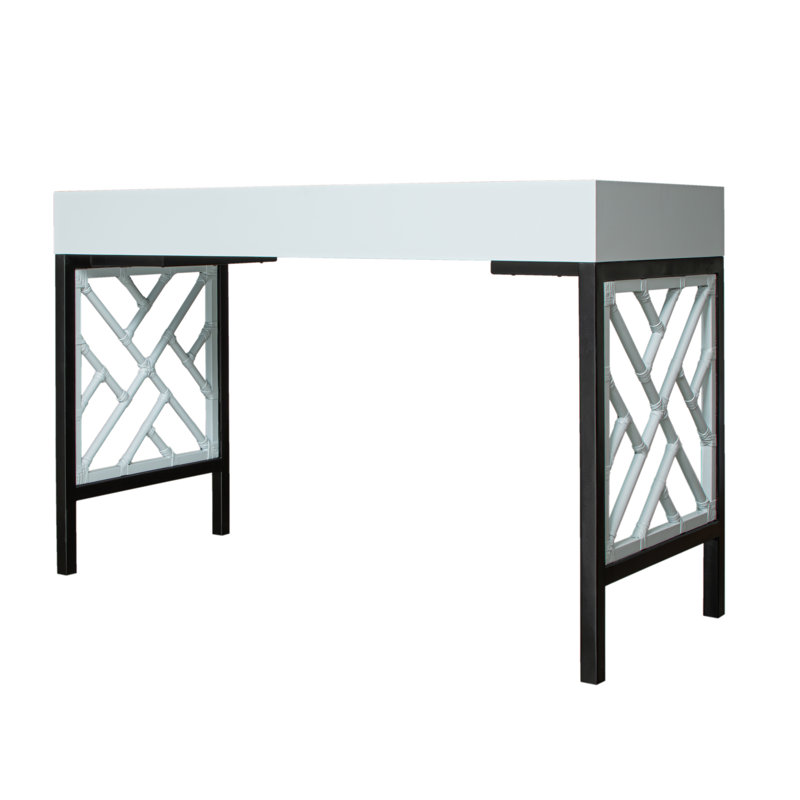 Chippendale Writing Desk, Light Blue