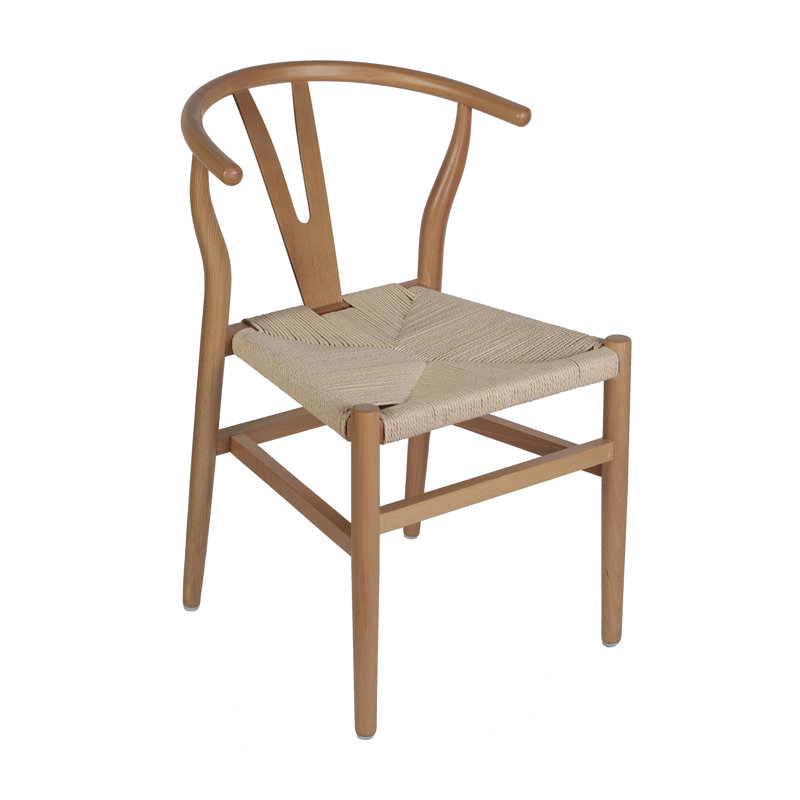 Chaise de salle à manger commerciale en bois et en papier Kraft, 1, Chêne
